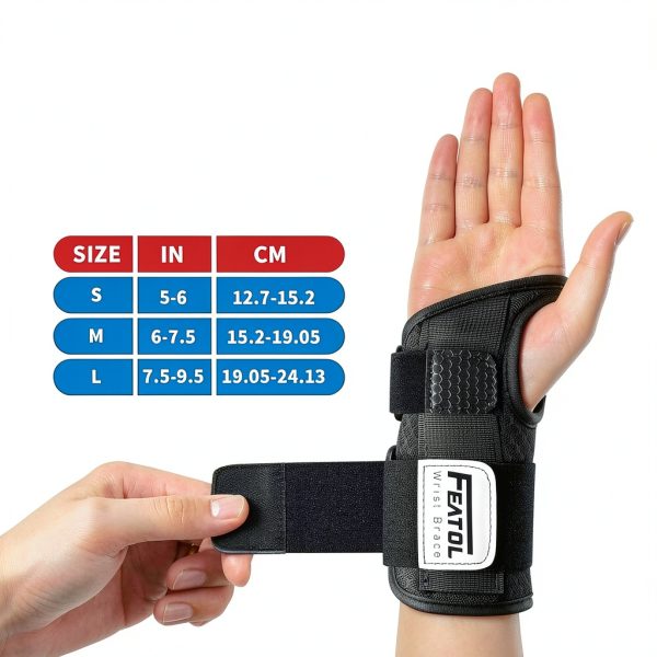 Carpal Tunnel Wrist Braces by FEATOL for Men and Women-4