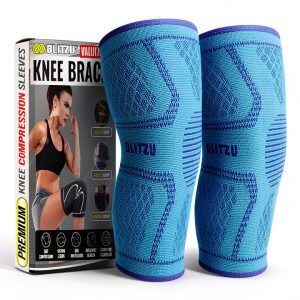 BLITZU Knee Compression Sleeves for Men Women-0