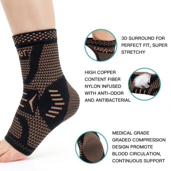INDEEMAX Copper Ankle Brace Compression Support-1