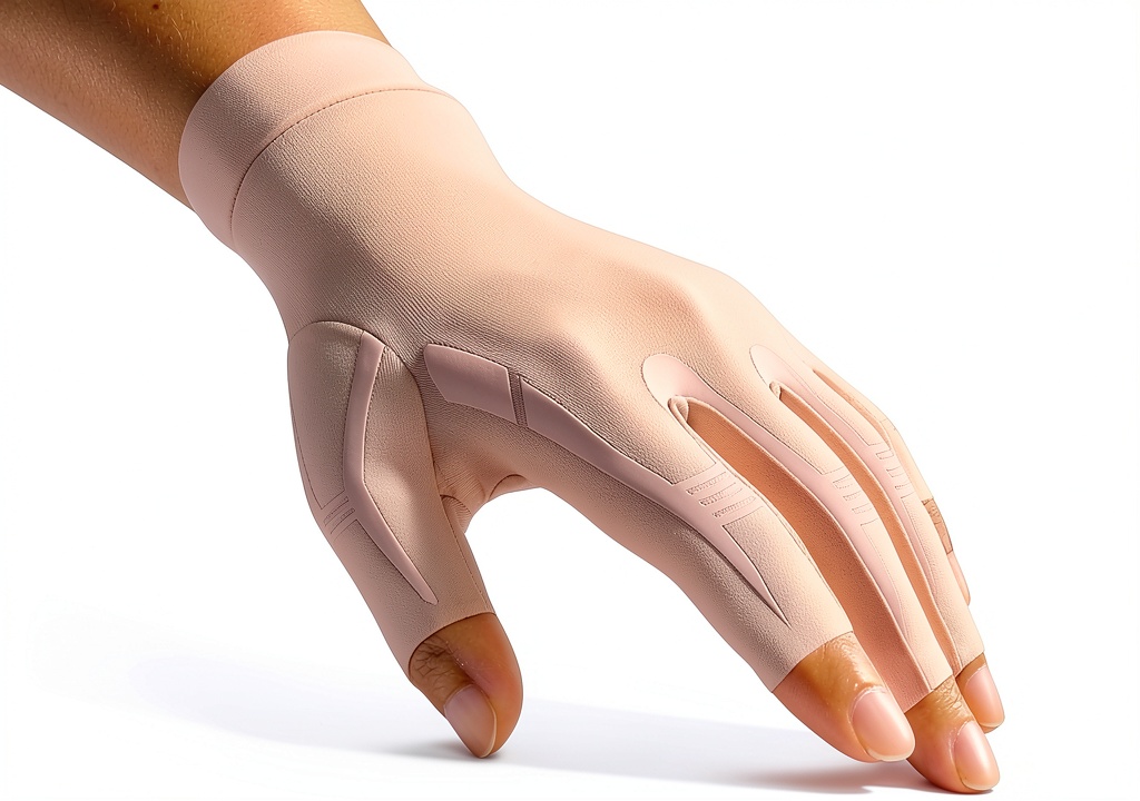 FREETOO arthritis gloves being worn while typing on a laptop