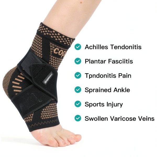INDEEMAX Copper Ankle Brace Compression Support-3
