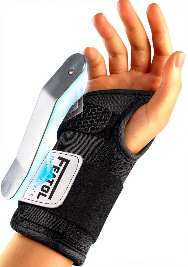 Carpal Tunnel Wrist Braces by FEATOL for Men and Women-0