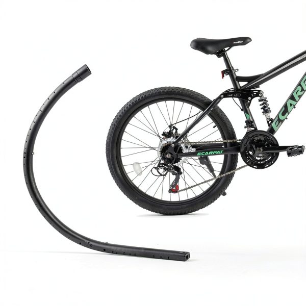 Ecarpat 26 Inch Suspension Mountain Bike Gray Green 21-Speed Dual Disc-4