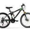 Ecarpat 26 Inch Suspension Mountain Bike Gray Green 21-Speed Dual Disc-2