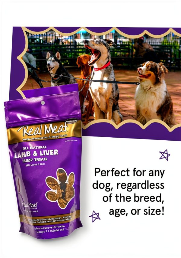 Real Meat Dog Treats 12oz Air-Dried Lamb & Liver Jerky Grain-Free-6
